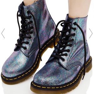 Dr Martens Suede Iridescent Boots